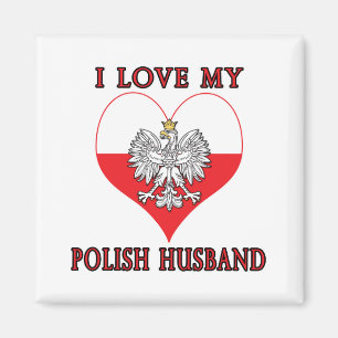 Ich Liebe mein polnisches Ehemann Magnet
