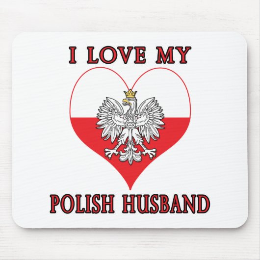 Ich Liebe mein polnisches Ehemann Mousepad (Vorne)