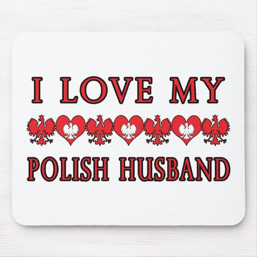 Ich Liebe mein polnisches Ehemann Mousepad (Vorne)