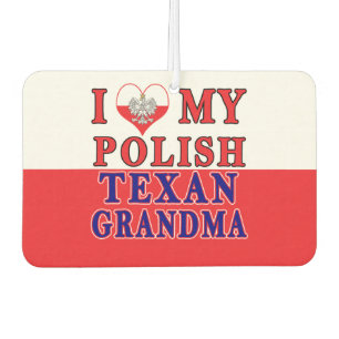 Ich Liebe mein polnisches texanisches Oma Autolufterfrischer