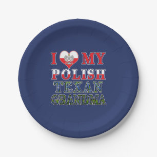 Ich Liebe mein polnisches texanisches Oma Pappteller