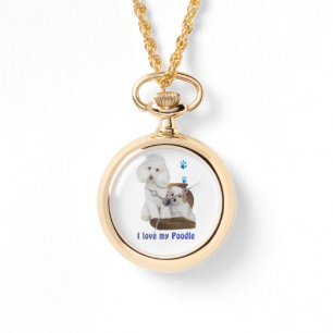 Ich Liebe mein Poodle Armbanduhr