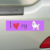 Ich Liebe mein Poodle Autoaufkleber (Auf Auto)