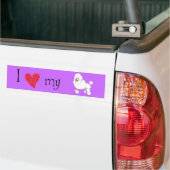 Ich Liebe mein Poodle Autoaufkleber (Auf Lkw)