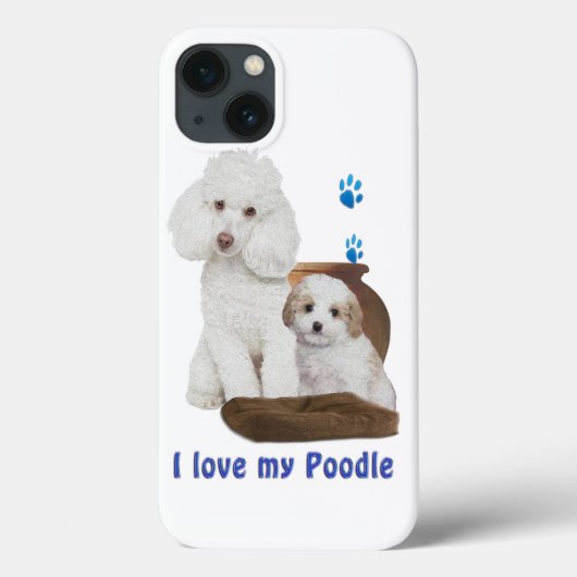 Ich Liebe mein Poodle Case-Mate iPhone Hülle (Rückseite)