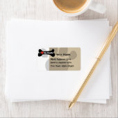 Ich Liebe mein Poodle - Dog Bone Adressaufkleber (Insitu)