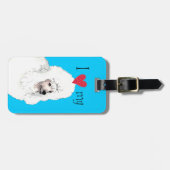 Ich Liebe mein Poodle Gepäckanhänger (Vorderseite horizontal)