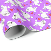 Ich Liebe mein Poodle Geschenkpapier (Rolleneckpunkt)
