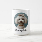 Ich Liebe mein Poodle Kaffeetasse (Mittel)