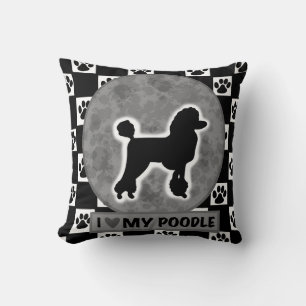 Ich Liebe mein Poodle Kissen
