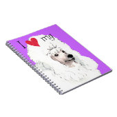 Ich Liebe mein Poodle Notizblock (Rechte Seite)