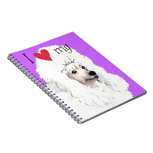 Ich Liebe mein Poodle Notizblock (Rechte Seite)
