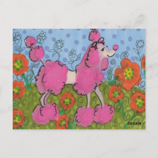 Ich Liebe mein Poodle Postkarte (Rückseite)