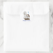 Ich Liebe mein Poodle Runder Aufkleber (Tasche)
