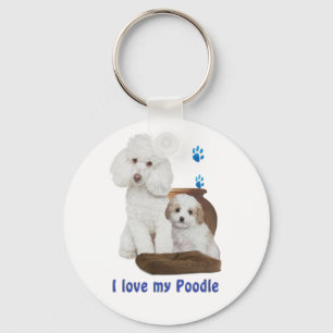 Ich Liebe mein Poodle Schlüsselanhänger