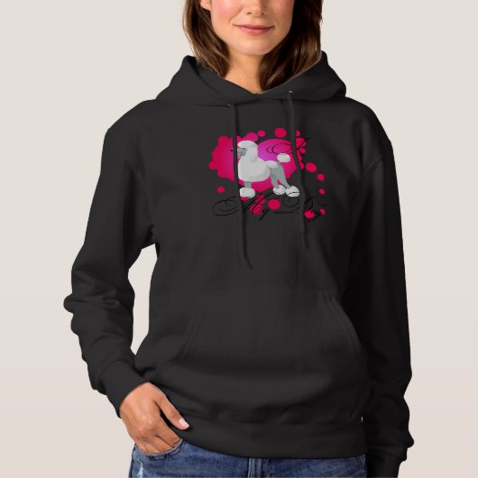 Ich Liebe mein Poodle T- Hoodie (Vorderseite)
