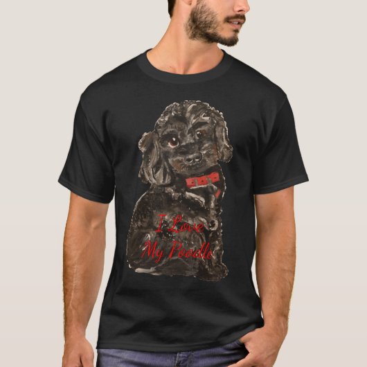 Ich Liebe mein Poodle T-Shirt (Vorderseite)