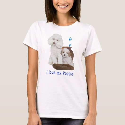 Ich Liebe mein Poodle T-Shirt (Vorderseite)