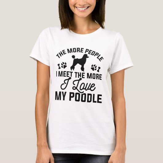 Ich Liebe mein Poodle T-Shirt (Vorderseite)