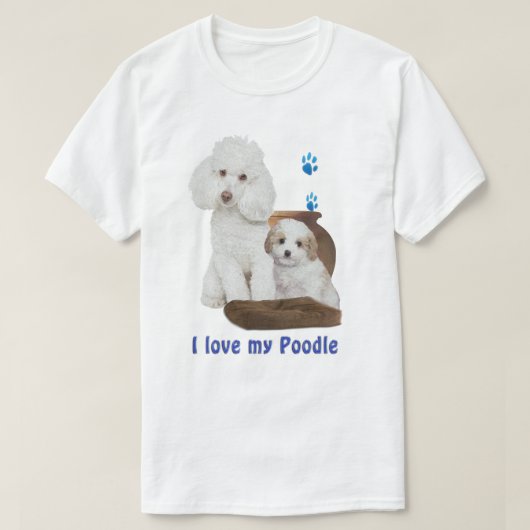 Ich Liebe mein Poodle T-Shirt (Design vorne)