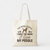 Ich Liebe mein Poodle Tragetasche (Rückseite)