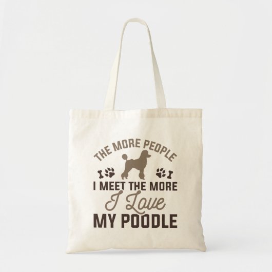 Ich Liebe mein Poodle Tragetasche (Vorne)