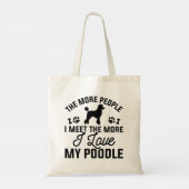 Ich Liebe mein Poodle Tragetasche (Rückseite)