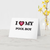 Ich Liebe mein Pool Boy Karte (Gelbe Blume)