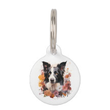 Ich Liebe mein Portrait "Mein Border Collie Floral