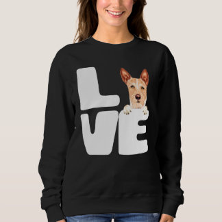 Ich Liebe mein portugiesischer Podengo Pequeno Hun Sweatshirt