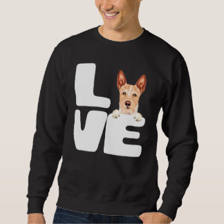 Ich Liebe mein portugiesischer Podengo Pequeno Hun Sweatshirt