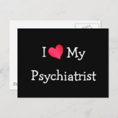 Ich Liebe mein Psychiater Postkarte (Vorne/Hinten)
