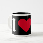 "Ich Liebe mein Pudel " Zweifarbige Tasse (Vorderseite Links)