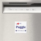 Ich Liebe mein Puggle (Männerhund) Magnet (In Situ (Geschirrspüler))