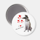 Ich Liebe mein Rat Terrier Magnet (Vorderseite/Rückseite)