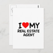 Ich Liebe mein Real Anwesen Agent Postkarte (Vorne/Hinten)