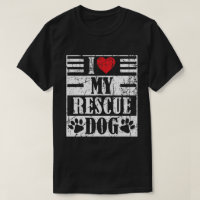 Ich liebe mein Rettungshund-Fun-Shirt im Vintage-S