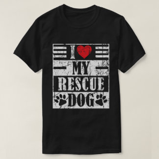 Ich liebe mein Rettungshund-Fun-Shirt im Vintage-S T-Shirt
