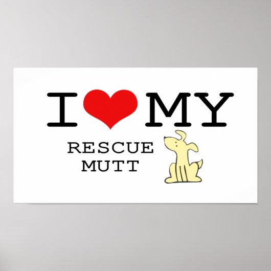 Ich Liebe mein Rettungsmutt-Poster Poster (Vorne)