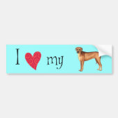 Ich Liebe mein Rhodesian Ridgeback Autoaufkleber (Vorne)