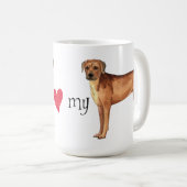 Ich Liebe mein Rhodesian Ridgeback Kaffeetasse (VorderseiteRechts)