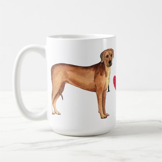 Ich Liebe mein Rhodesian Ridgeback Kaffeetasse (Links)