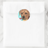 Ich Liebe mein Rhodesian Ridgeback Runder Aufkleber (Tasche)