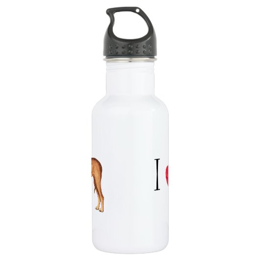 Ich Liebe mein Rhodesian Ridgeback Trinkflasche (Rückseite)