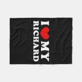 Ich Liebe mein Richard, ich höre meinen Richard Fleecedecke (Vorderseite (Horizontal))