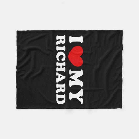 Ich Liebe mein Richard, ich höre meinen Richard Fleecedecke (Vorderseite (Horizontal))