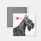 Ich Liebe mein Riese Schnauzer Magnet (Vorderseite/Rückseite)