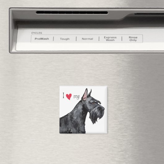 Ich Liebe mein Riese Schnauzer Magnet (In Situ (Geschirrspüler))