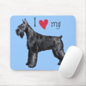 Ich Liebe mein Riese Schnauzer Mousepad (Mit Mouse)