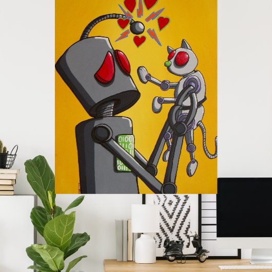 Ich Liebe mein Roboterkitt Poster (Heimbüro)